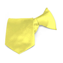 Load image into Gallery viewer, Boys&#39; Daffodil Yellow Solid Color Clip-On Tie