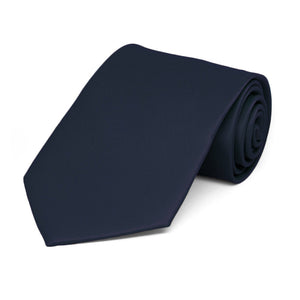 Boys' Dark Navy Blue Solid Color Necktie