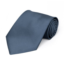 Load image into Gallery viewer, Boys&#39; size dusty blue necktie in a solid style