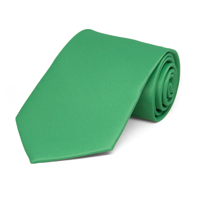 Boys' Emerald Green Solid Color Necktie