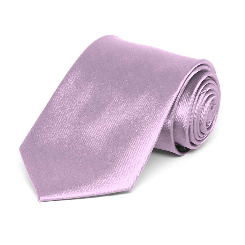 Boys' English Lavender Solid Color Necktie