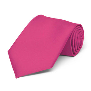 Boys' Fuchsia Solid Color Necktie