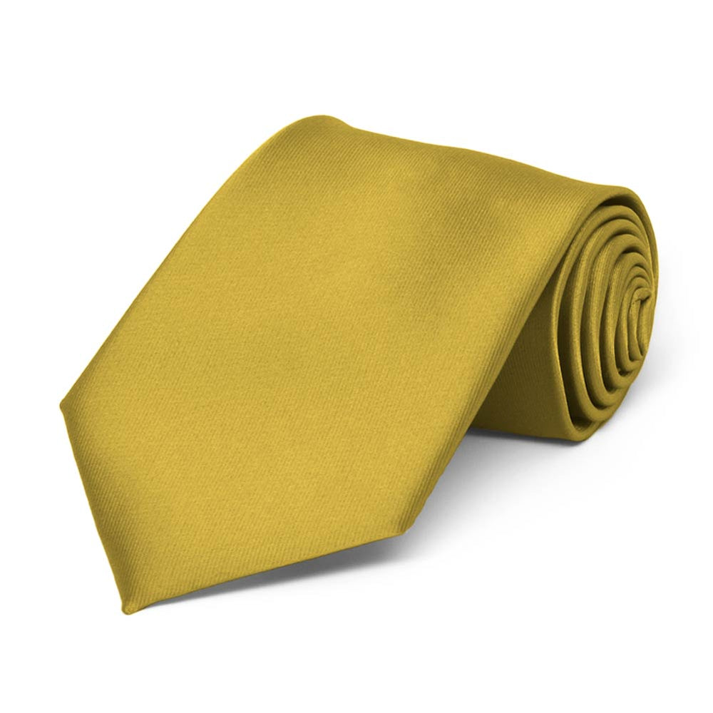 Boys' Gold Solid Color Necktie