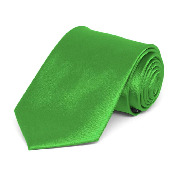 Boys' Grass Green Solid Color Necktie
