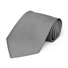 Load image into Gallery viewer, Boys&#39; Gray Premium Solid Color Tie