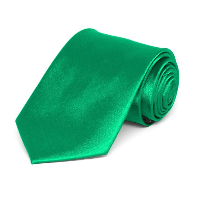 Boys' Green Solid Color Necktie
