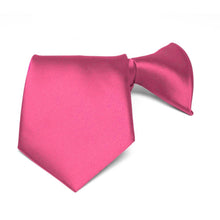 Load image into Gallery viewer, Boys&#39; Hot Pink Solid Color Clip-On Tie