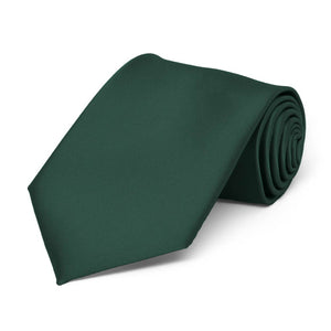 Boys' Hunter Green Solid Color Necktie