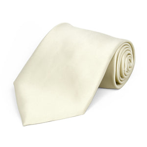 Boys' Ivory Premium Solid Color Tie
