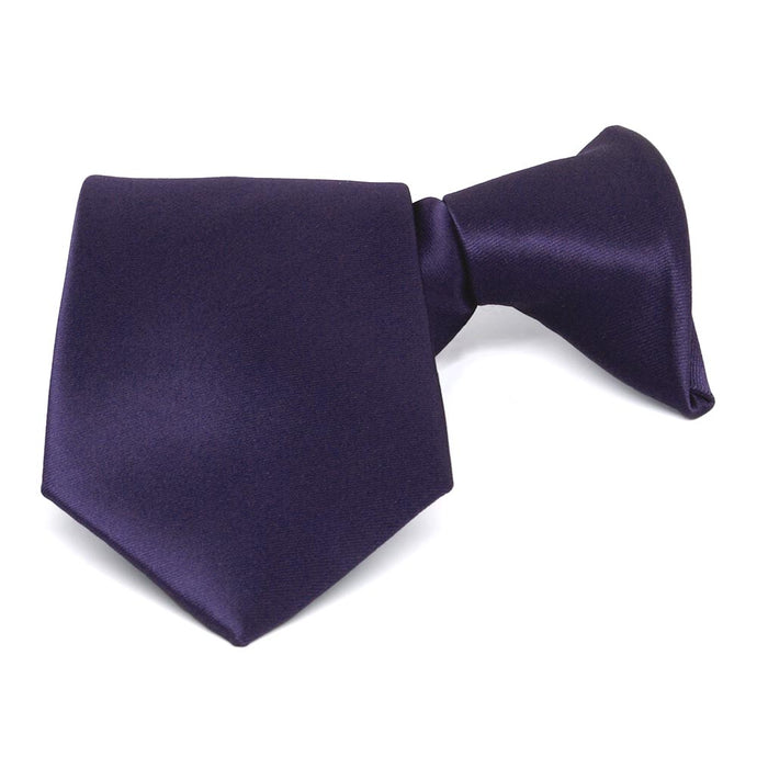 Boys' Lapis Purple Premium Solid Color Clip-On Tie