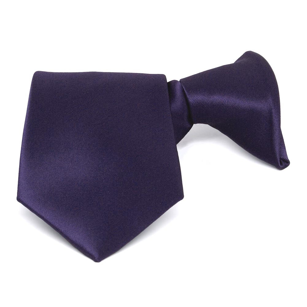 Boys' Lapis Purple Premium Solid Color Clip-On Tie