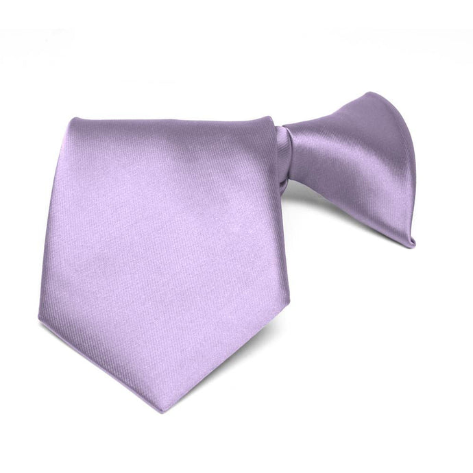 Boys' Lavender Solid Color Clip-On Tie