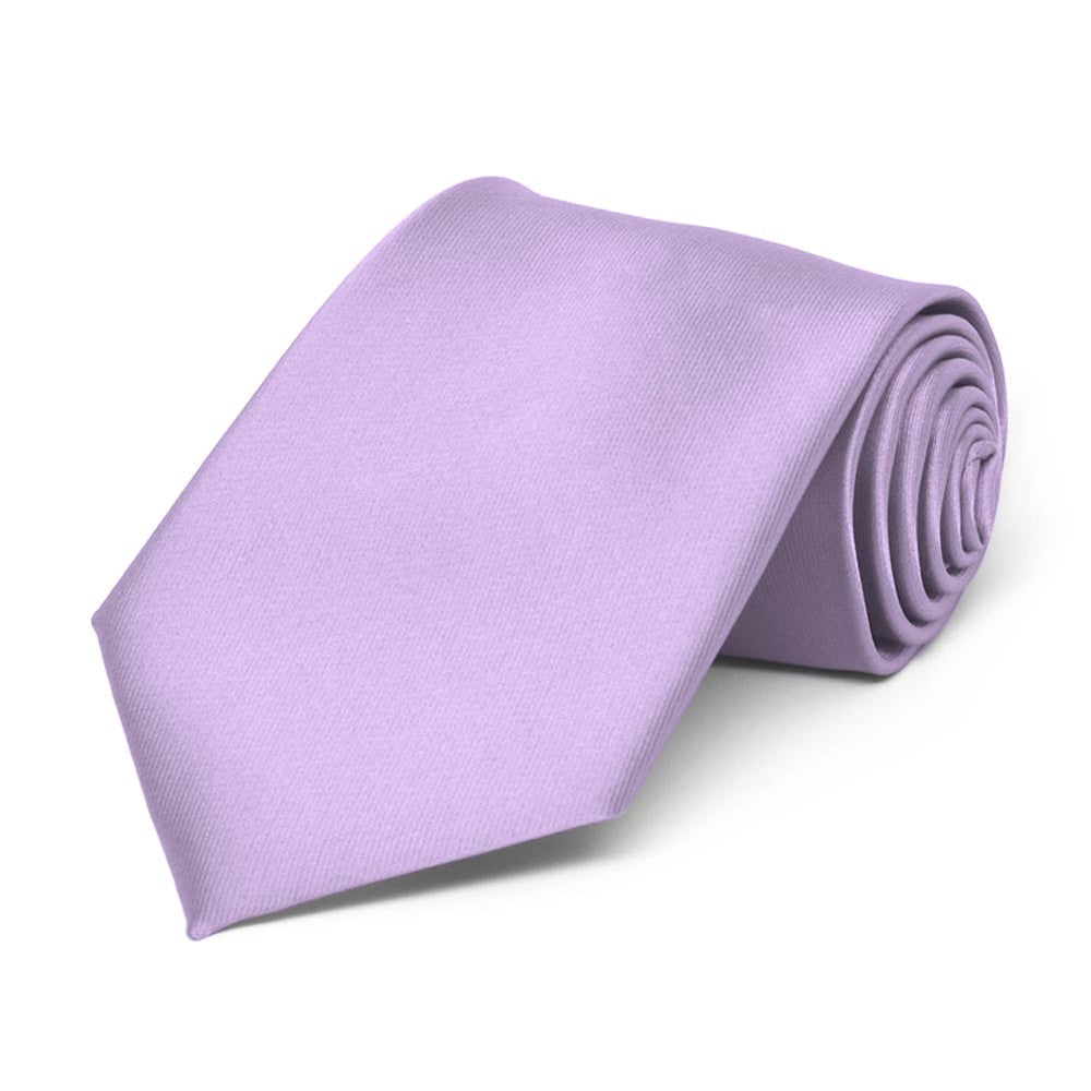 Boys' Lavender Solid Color Necktie