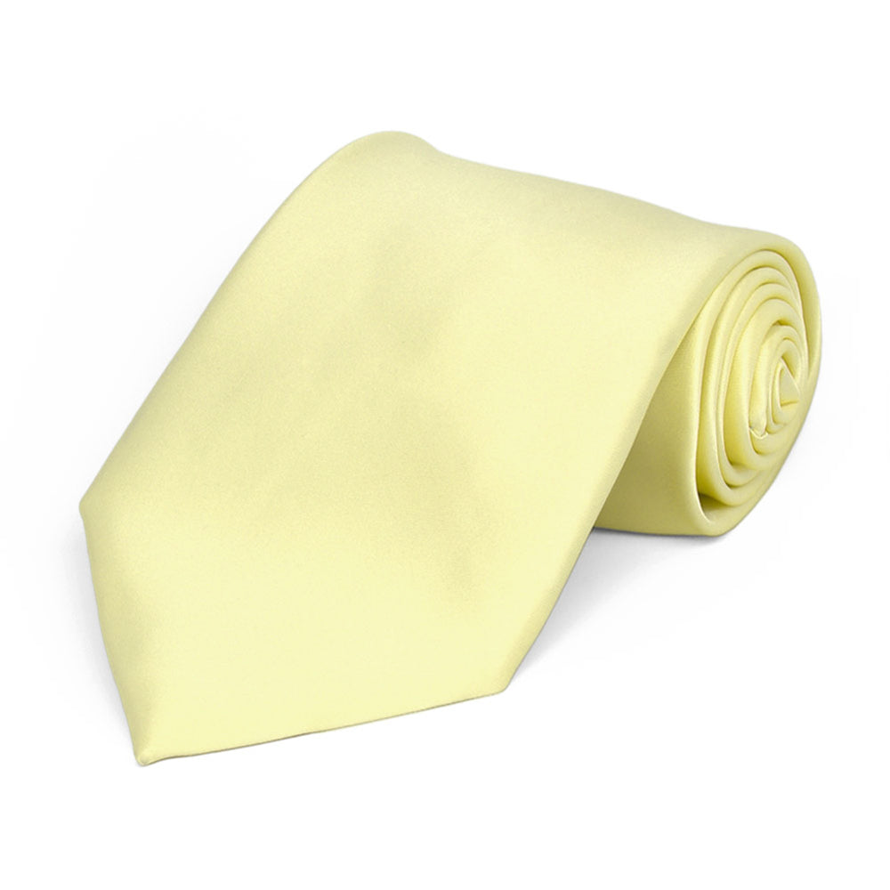 Boys' Light Citron Premium Solid Color Tie