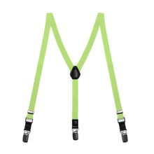 Load image into Gallery viewer, Boys&#39; Lime Green Skinny Suspenders