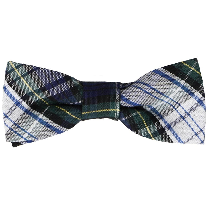 Boys' navy, hunter green and white plaid school bow tie