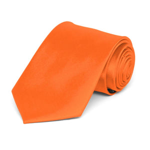 Boys' Neon Orange Solid Color Necktie