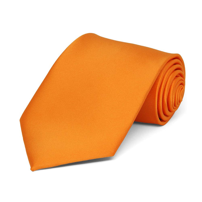 Boys' Orange Solid Color Necktie