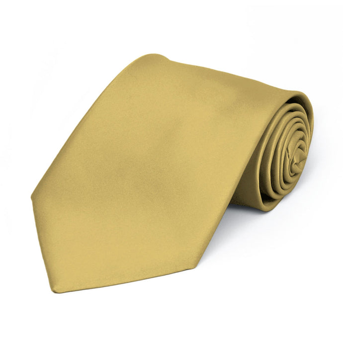 Boys' Light Gold Premium Solid Color Tie