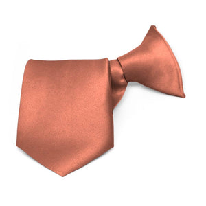 Boys' Palm Coast Coral Solid Color Clip-On Tie