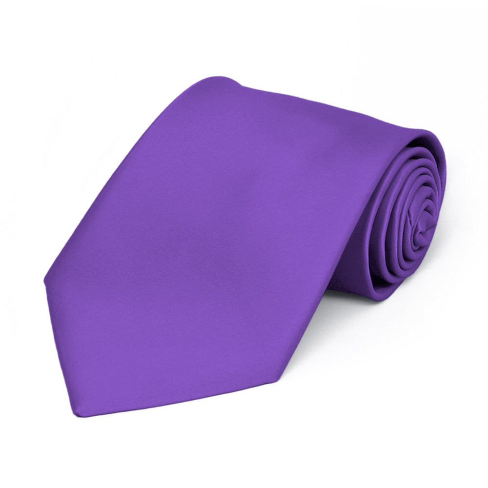Boys' Pansy Purple Premium Solid Color Tie