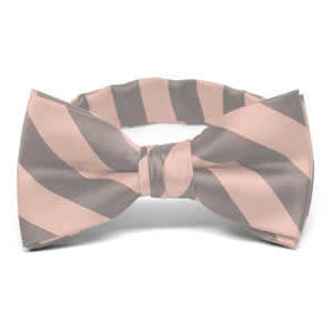 Boys' Petal and Portobello Striped Bow Tie