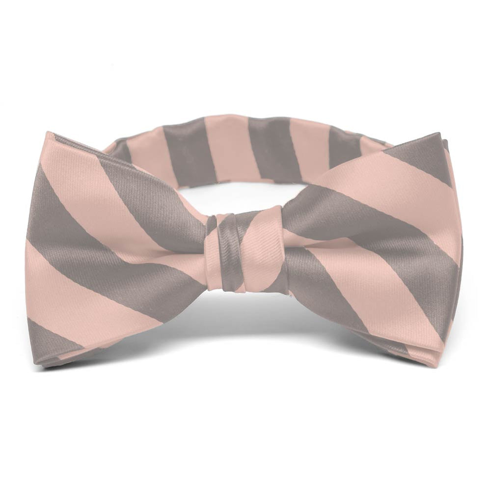 Boys' Petal and Portobello Striped Bow Tie
