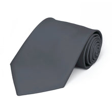 Load image into Gallery viewer, Boys&#39; Pewter Premium Solid Color Tie