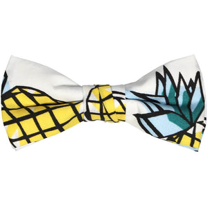 Boys' pineapple pattern cotton bow tie on white background