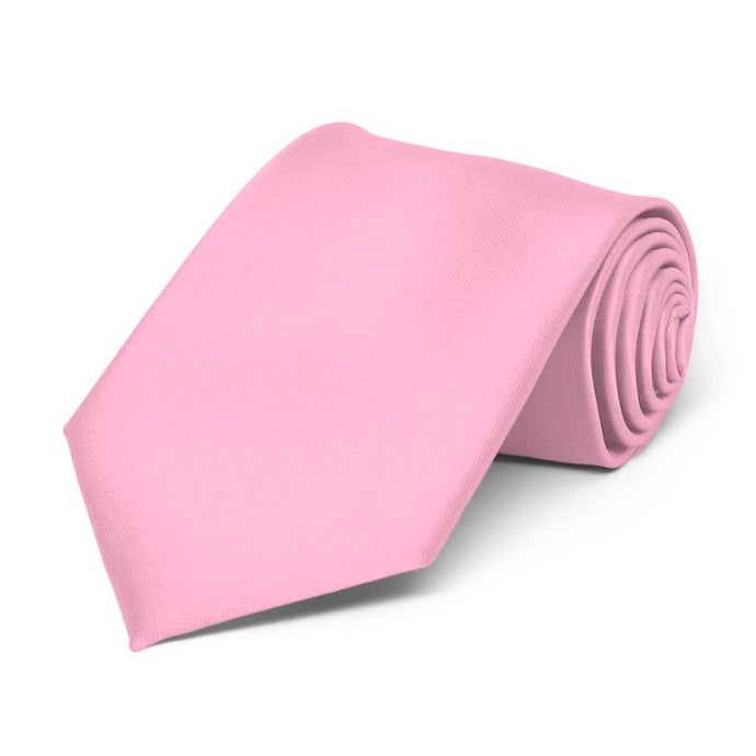 Boys' Pink Solid Color Necktie