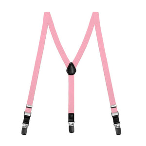 Boys' skinny pink suspenders