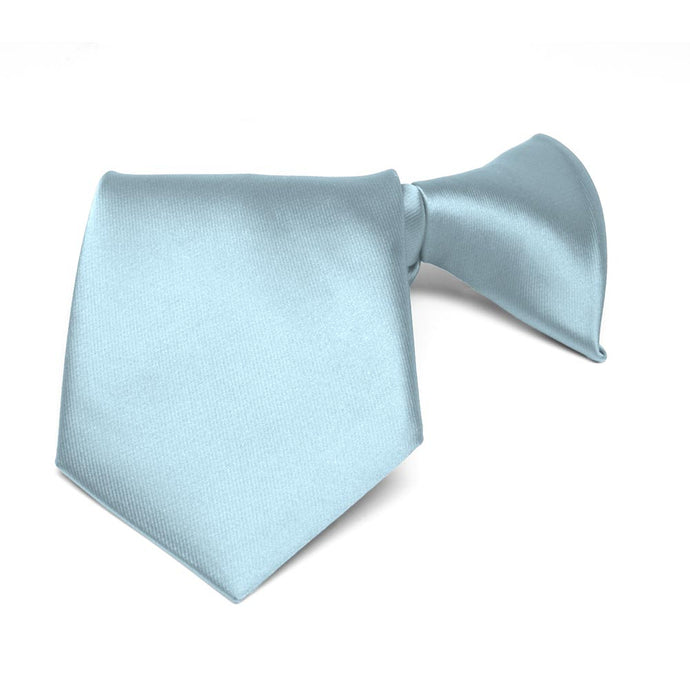 Boys' Powder Blue Solid Color Clip-On Tie
