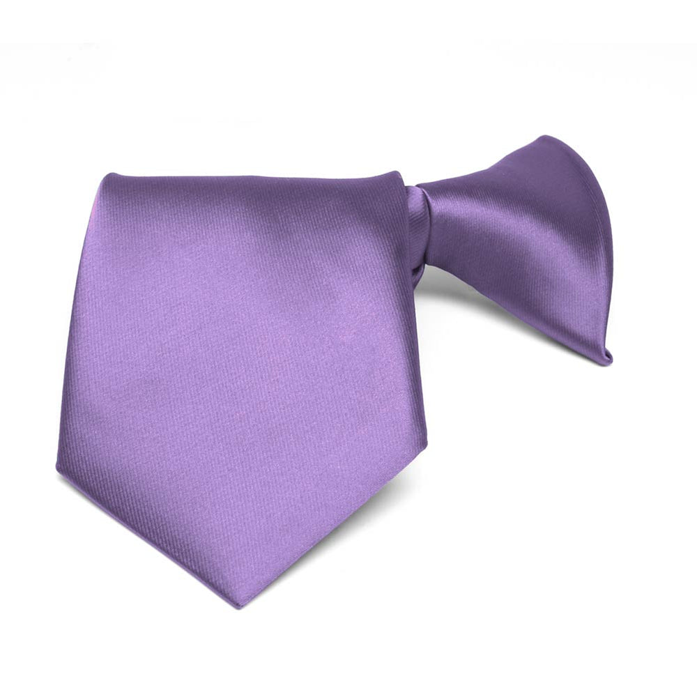Boys' Purple Solid Color Clip-On Tie