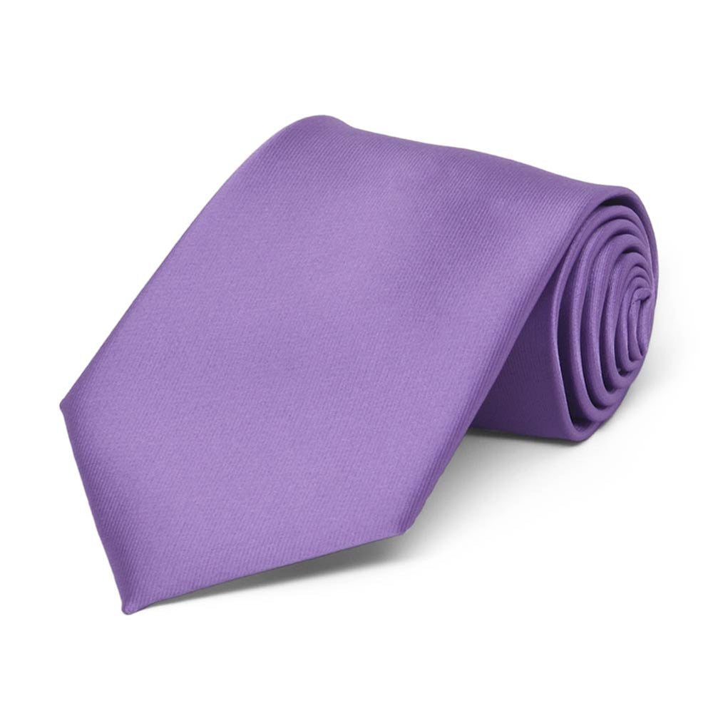 Boys' Purple Solid Color Necktie