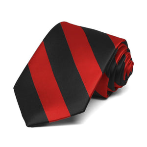 Boys' Red and Black Striped Tie
