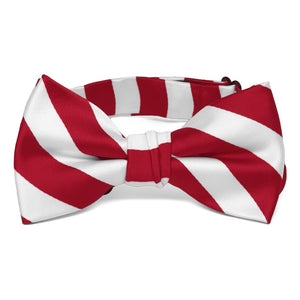 Boys' Red and White Striped Bow Tie
