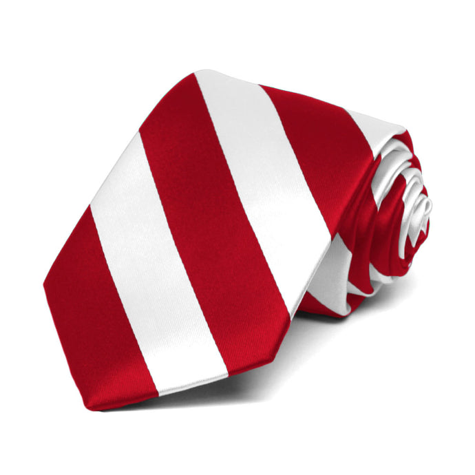 Boys' Red and White Striped Tie