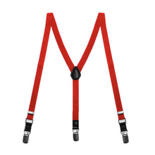 Load image into Gallery viewer, Boys&#39; Red Skinny Suspenders