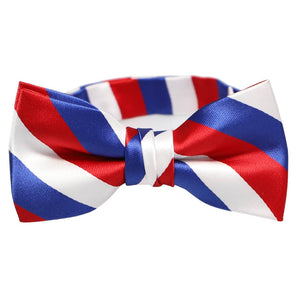 Boys' Red, White and Blue Striped Bow Tie