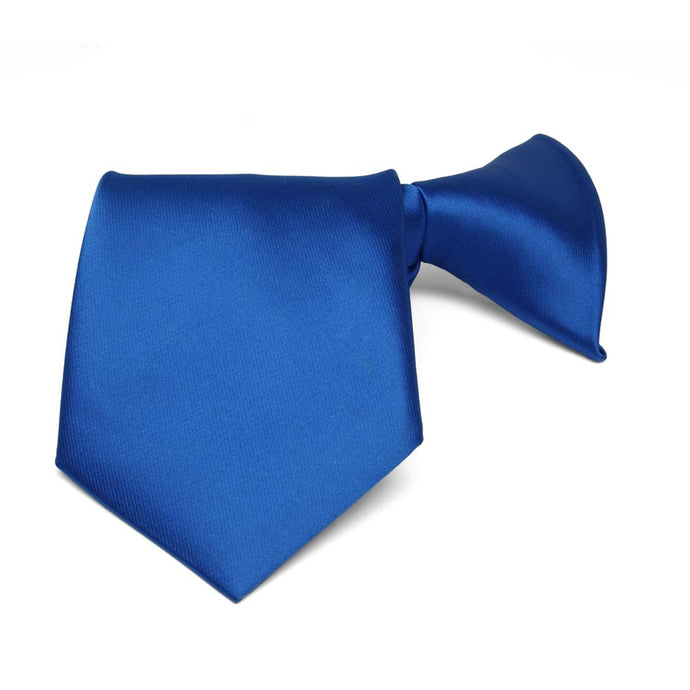 Boys' Royal Blue Solid Color Clip-On Tie