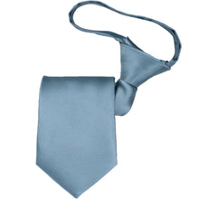 Load image into Gallery viewer, A boys&#39; pre-tied serene zipper tie, folded to show off the knot and tie tip