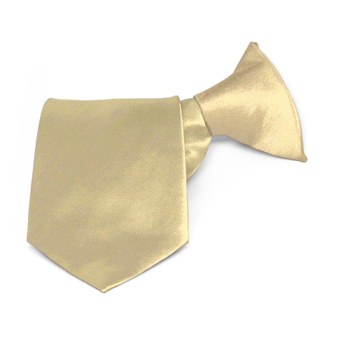 Boys' Sparkling Champagne Solid Color Clip-On Tie