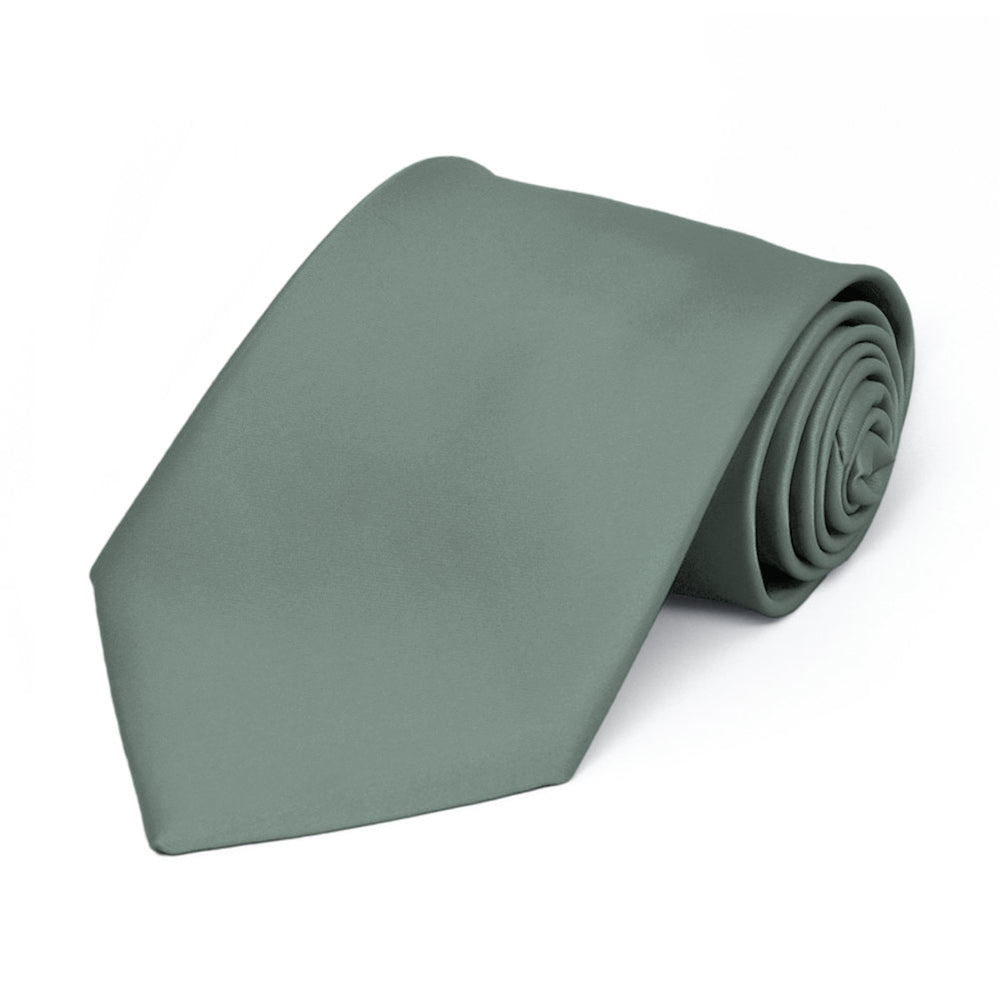 Boys' Stormy Gray Premium Solid Color Tie