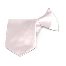 Load image into Gallery viewer, Boys&#39; Tea Rose Pink Solid Color Clip-On Tie