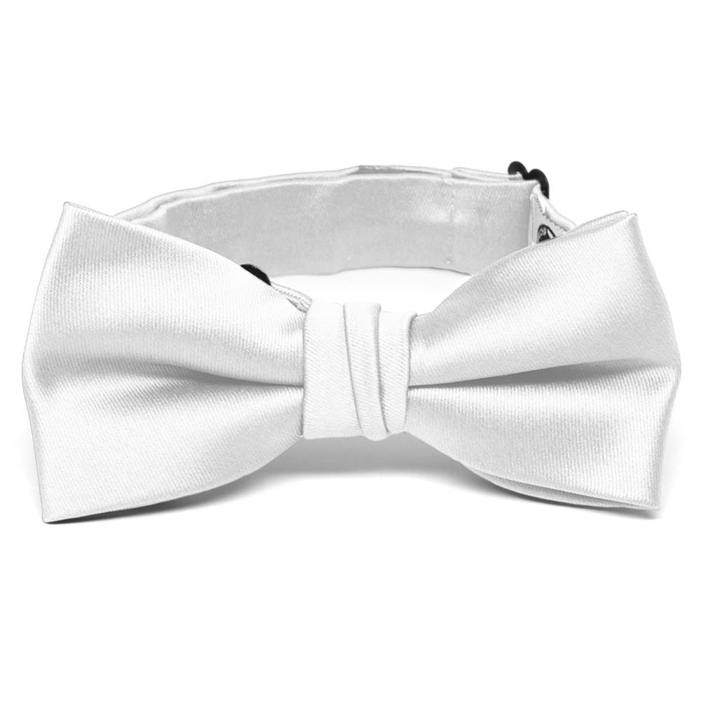Boys' White Premium Bow Tie