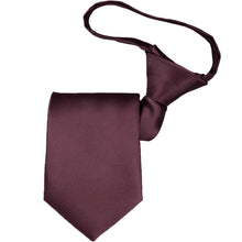 Load image into Gallery viewer, A boys pre-tied zipper tie, folded to display the knot and tie tip