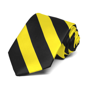 Boys' Yellow and Black Striped Tie