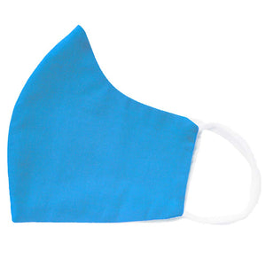 bright blue face mask folded