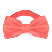 Load image into Gallery viewer, Bright Coral Premium Bow Tie