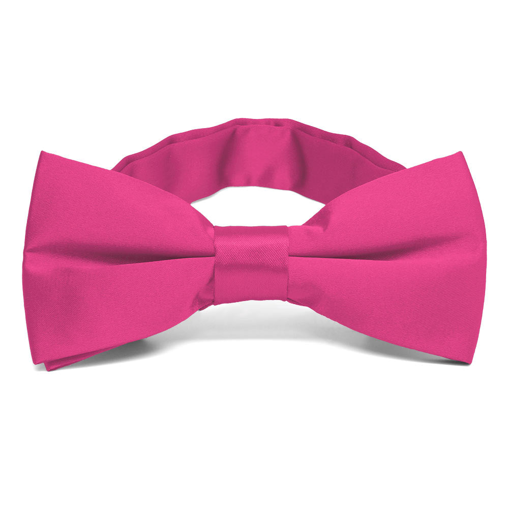 Bright Fuchsia Band Collar Bow Tie Shop at TieMart TieMart, Inc.